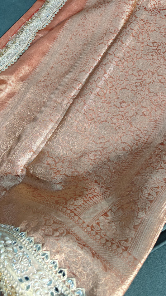Sindoor Red Soft Tissue Silk Saree