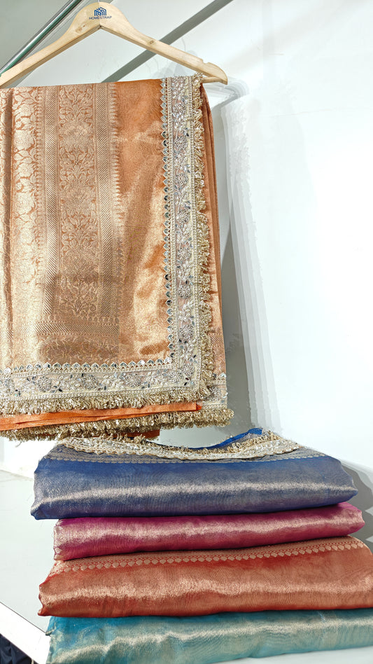 Kesari Gold soft tissue silk saree