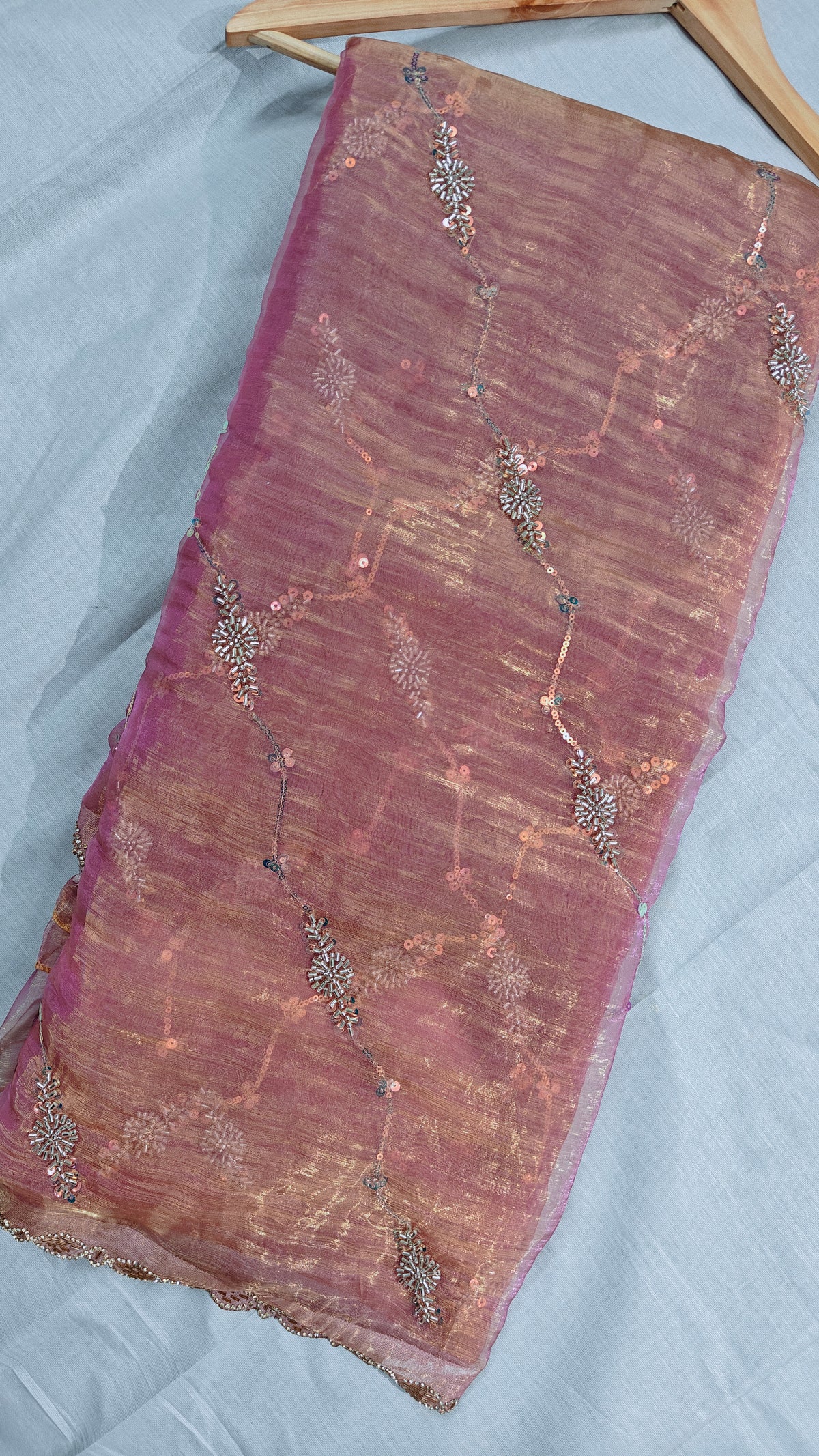 Dusty Rose Pink Soft Saree