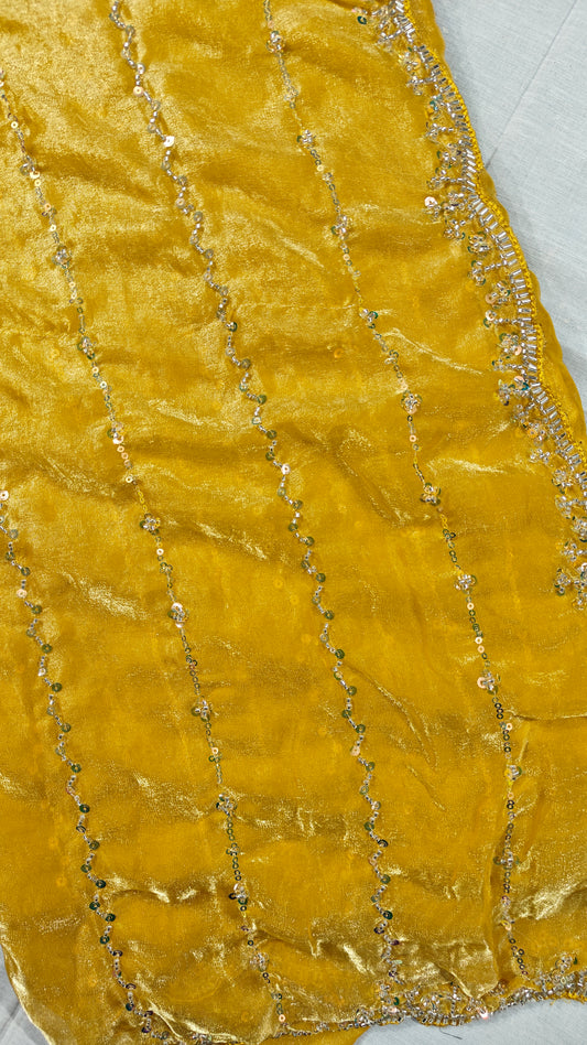 Haldi Gold Soft Space Silk Saree
