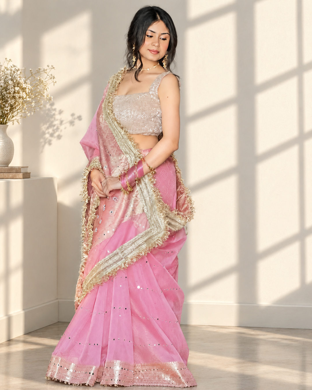 Mirror Work Sarees