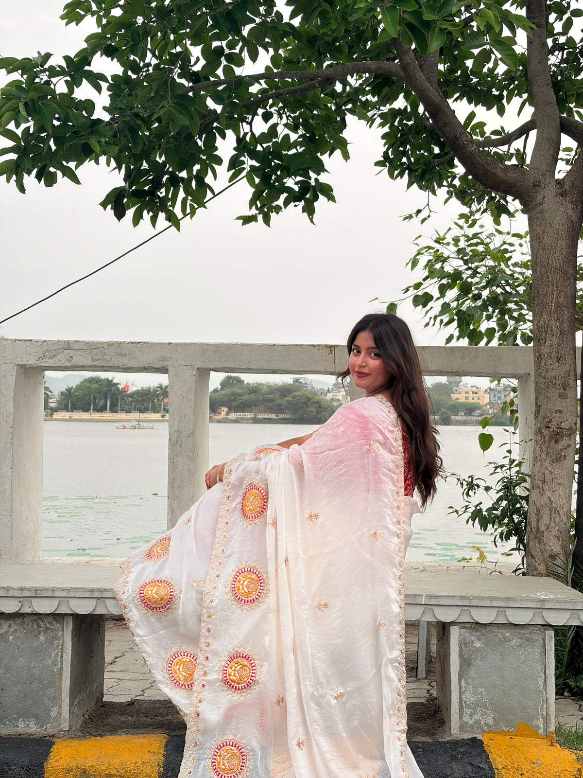 Creamy White Soft Silk Saree