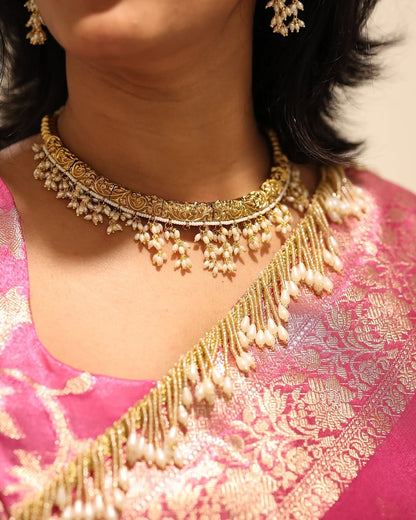 Pink Banarasi Soft Maharani Glass Tissue Silk Saree