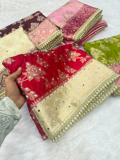 Ruby Red Banarasi Warm Silk Saree
