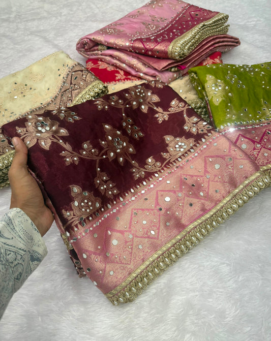 Royal Wine Banarasi Warm Silk Saree