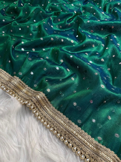 Peacock Mirror Tissue Saree