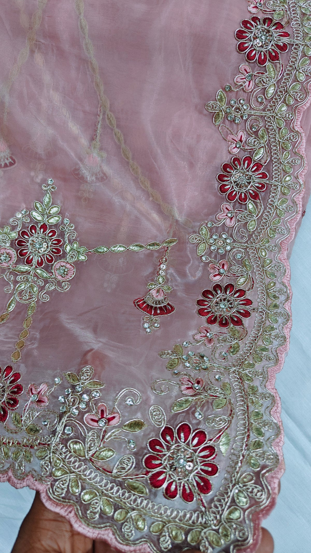 Petal Pink Gotta Patti Soft Silk Saree