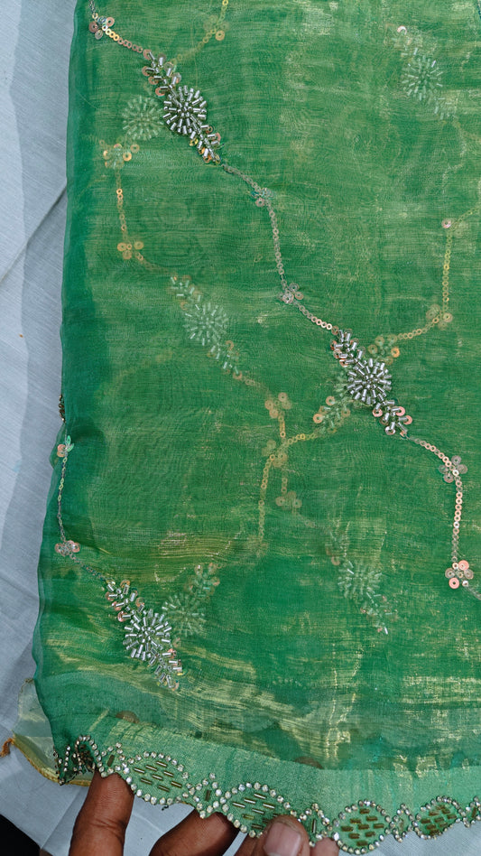Jade Green Soft Saree