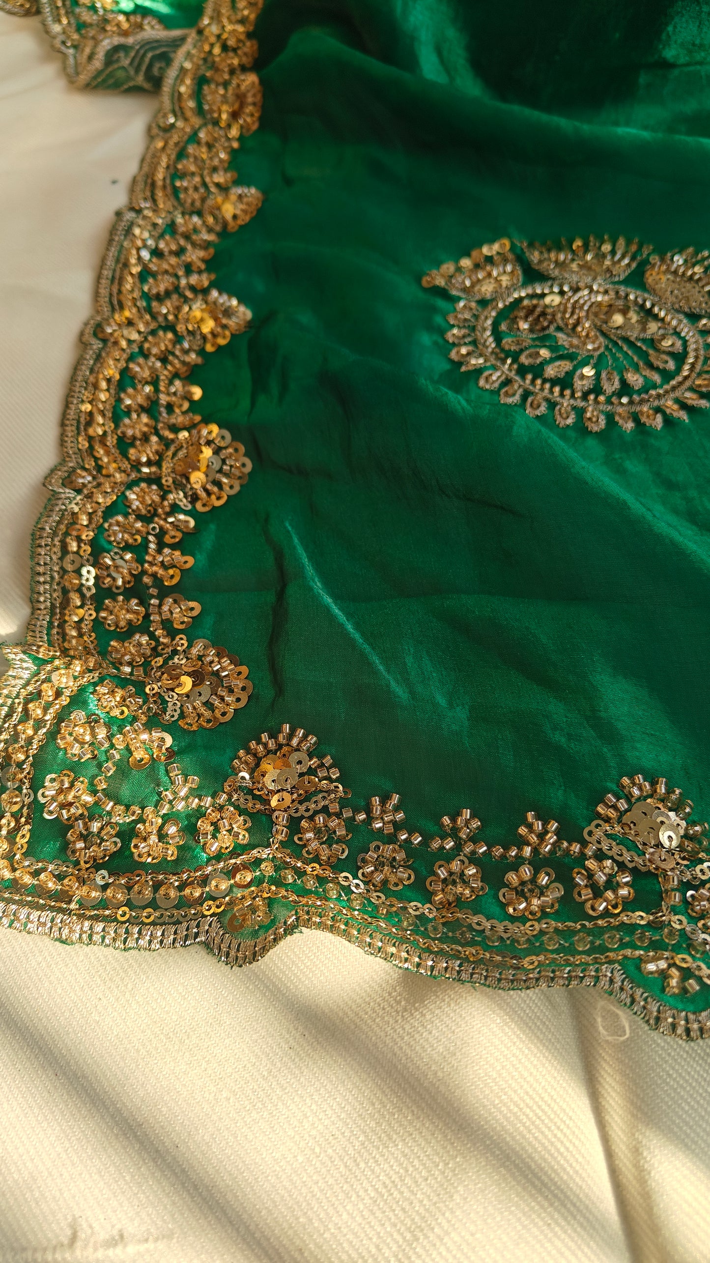 Royal Panna, Rendered in Satin Silk