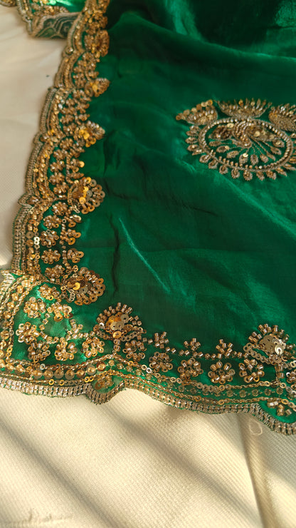 Royal Panna, Rendered in Satin Silk