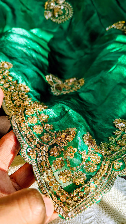 Royal Panna, Rendered in Satin Silk