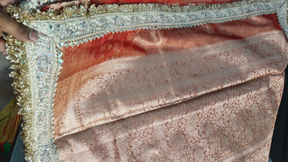 Sindoor Red Soft Tissue Silk Saree
