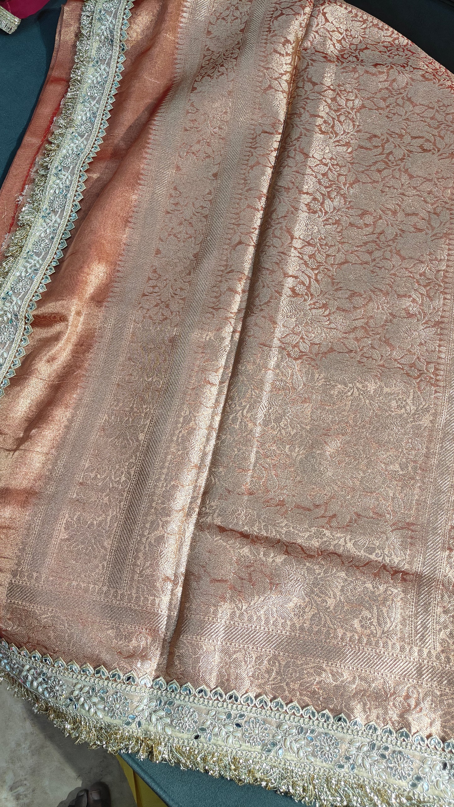 Sindoor Red Soft Tissue Silk Saree
