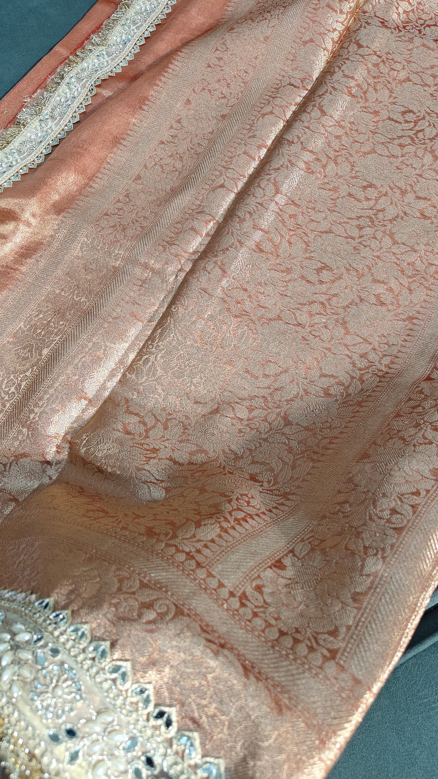 Sindoor Red Soft Tissue Silk Saree