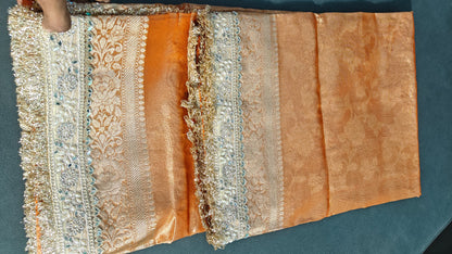 Kesari Gold soft tissue silk saree
