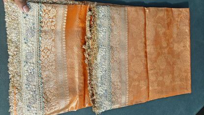 Kesari Gold soft tissue silk saree