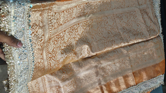 Kesari Gold soft tissue silk saree