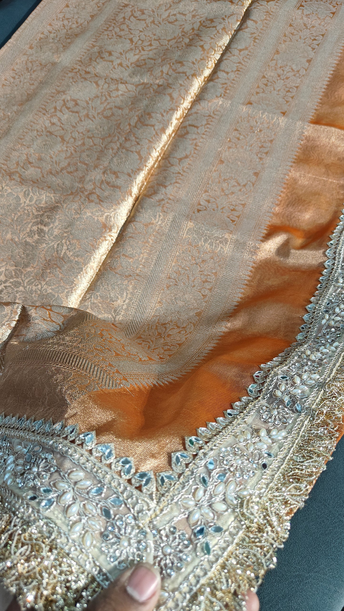 Kesari Gold soft tissue silk saree