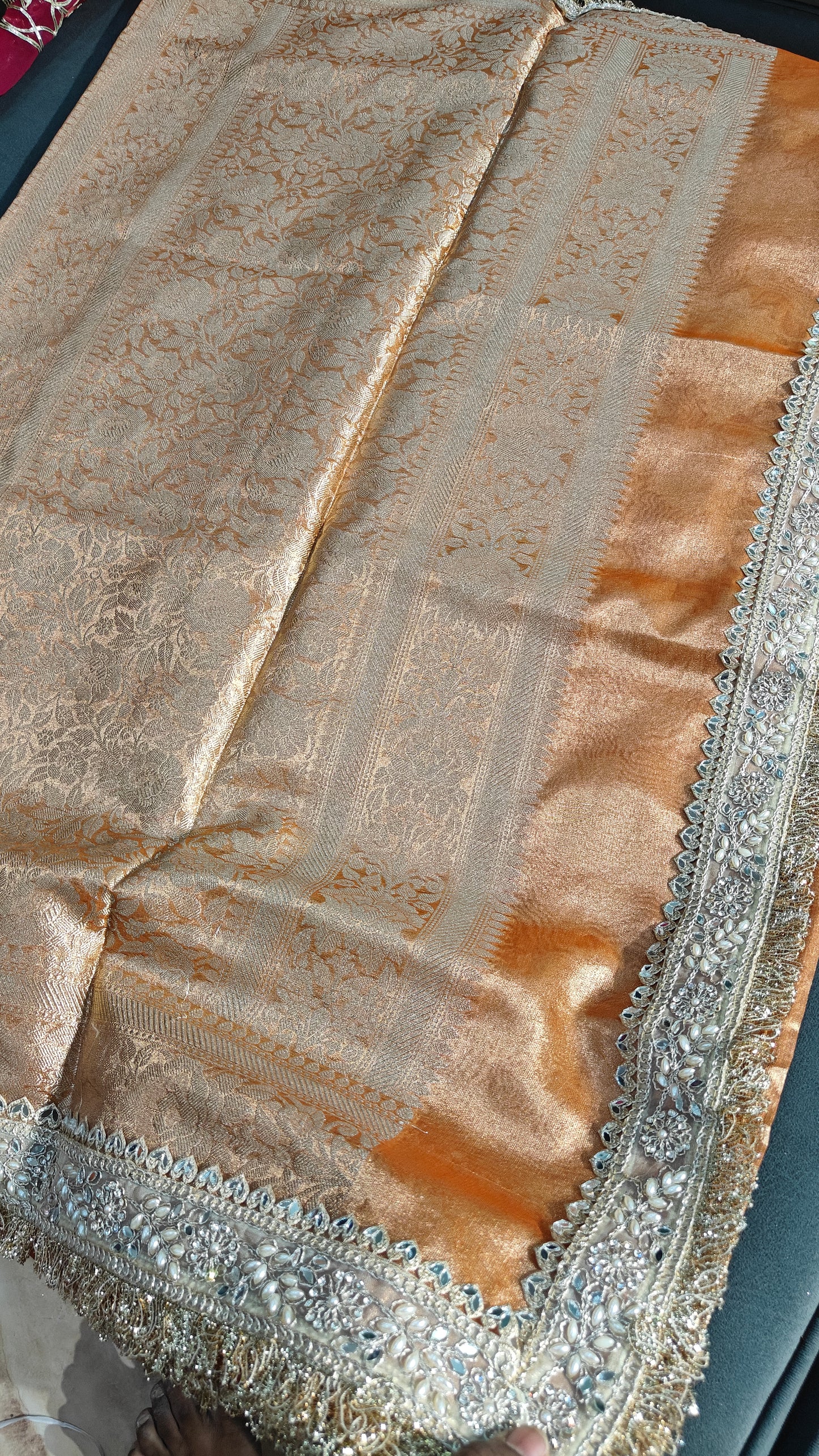 Kesari Gold soft tissue silk saree