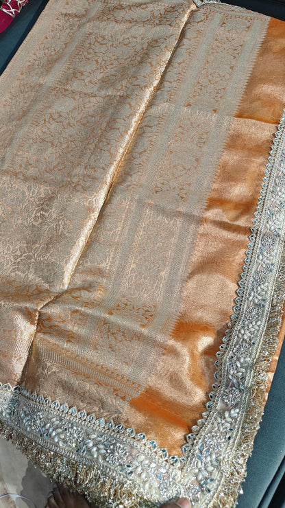 Kesari Gold soft tissue silk saree