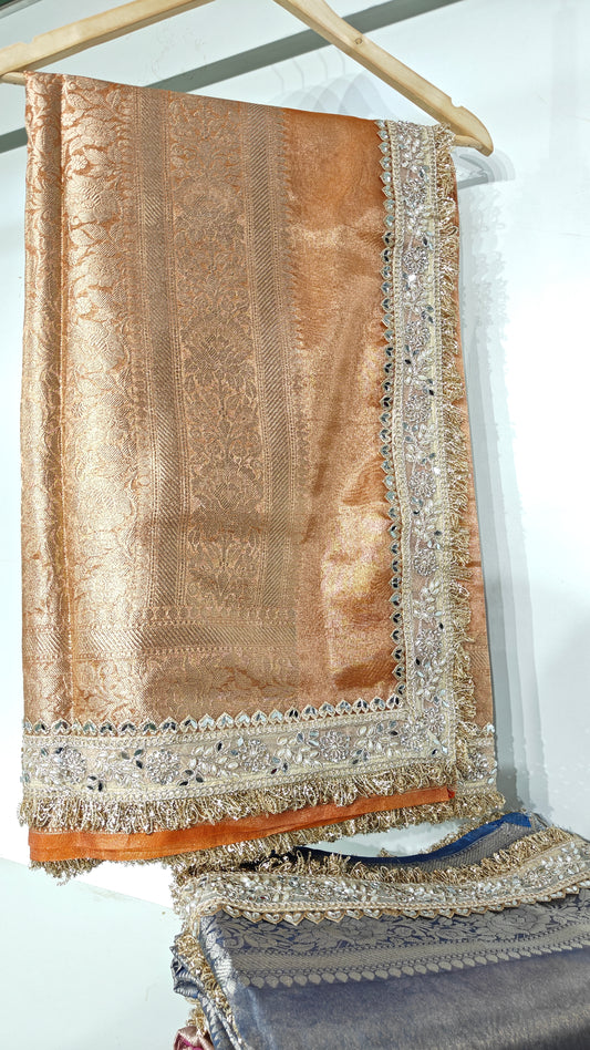 Kesari Gold soft tissue silk saree