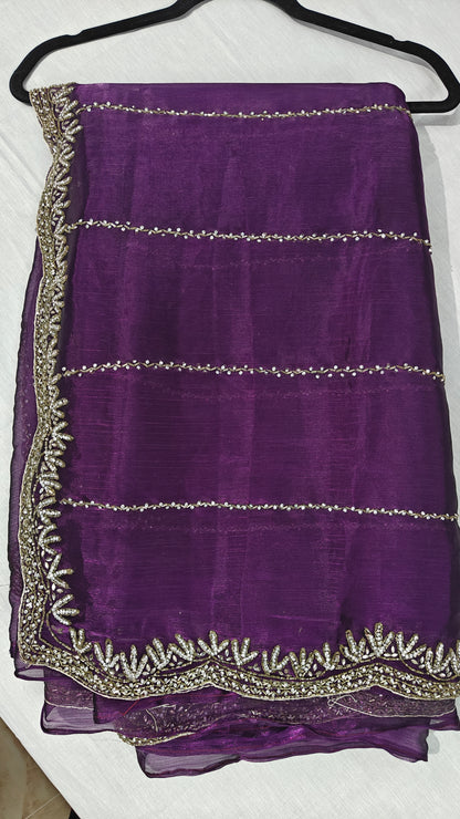 Royal Wine Jimmy Choo Saree