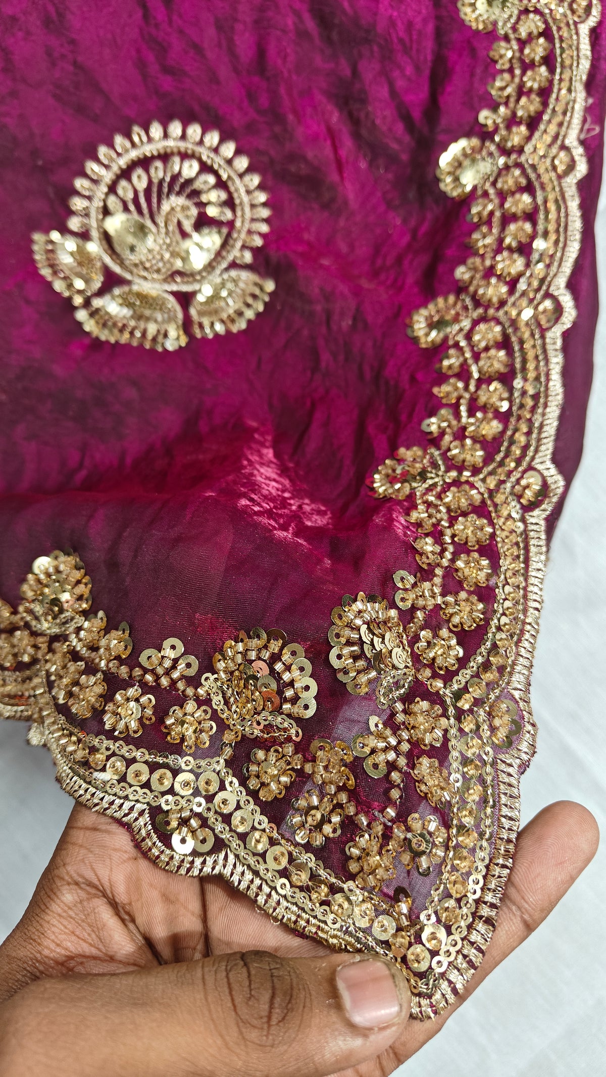 Royal Wine Satin Silk Saree