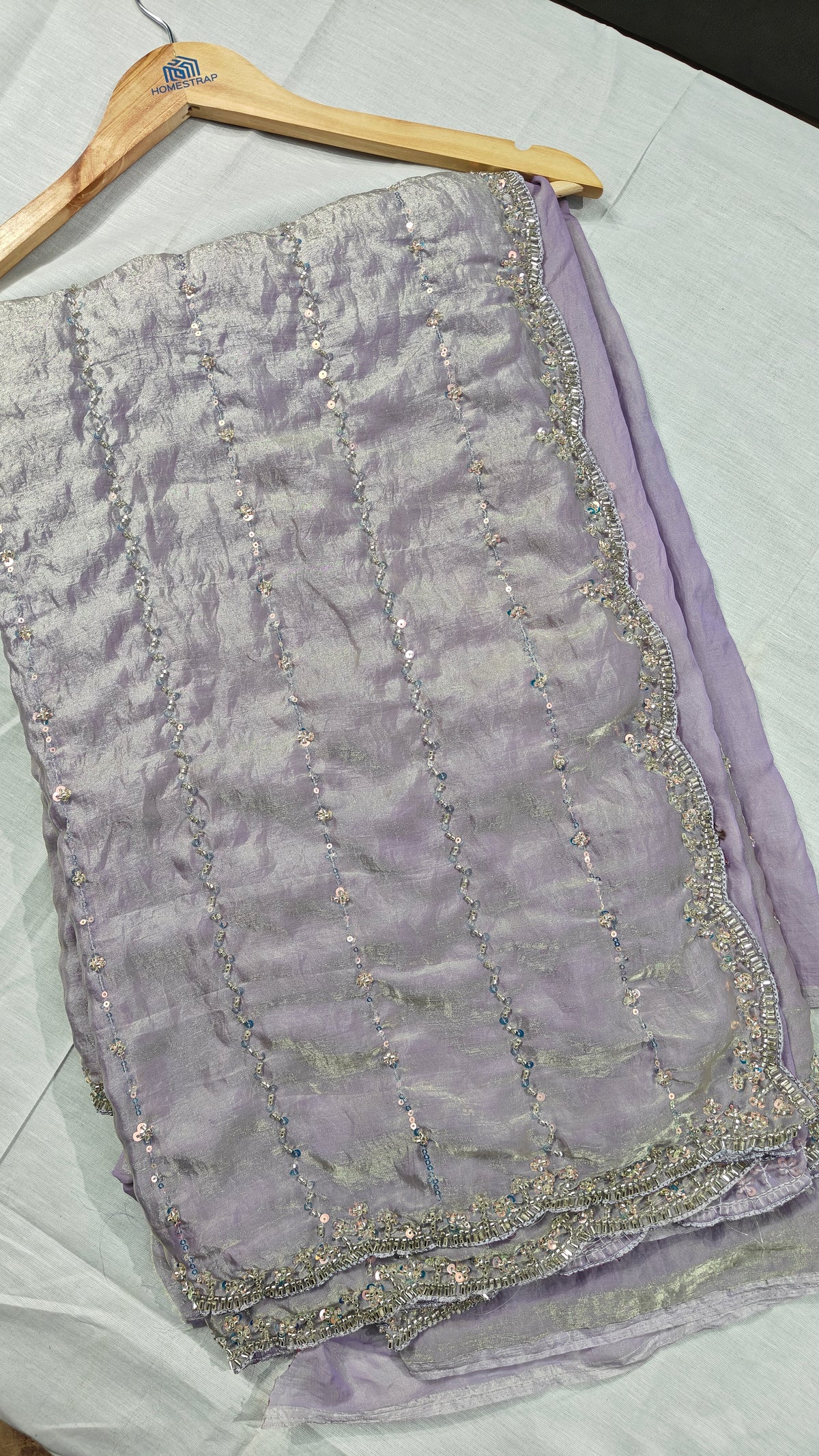 Lavender Mist Soft Space Silk saree