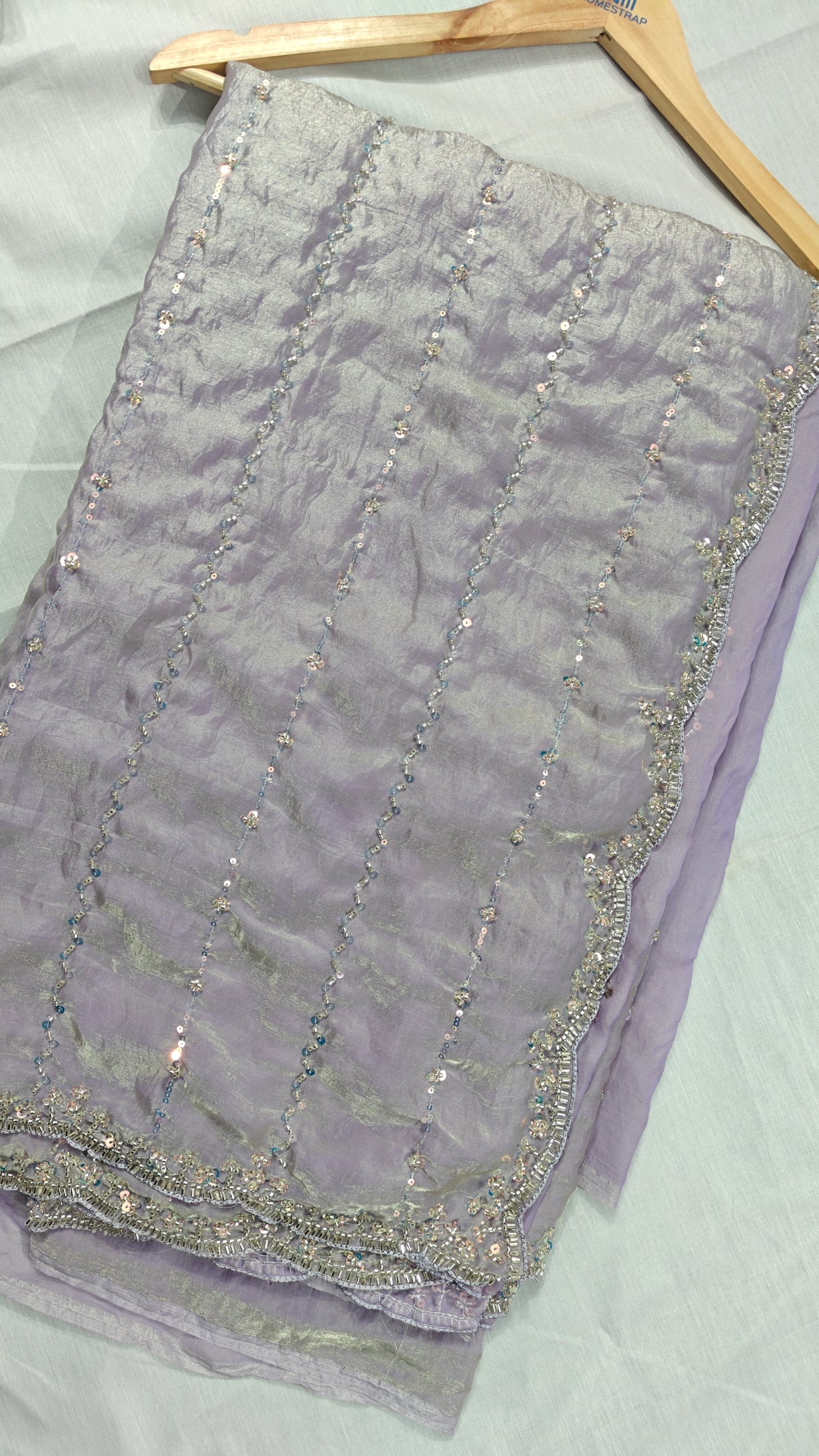 Lavender Mist Soft Space Silk saree