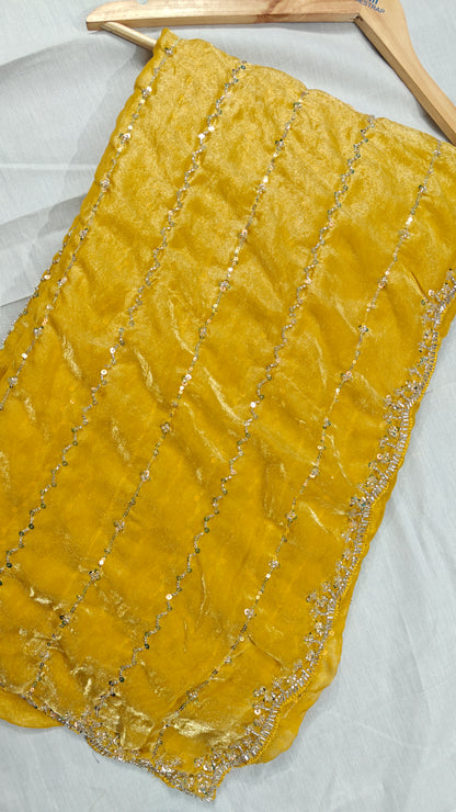 Haldi Gold Soft Space Silk Saree