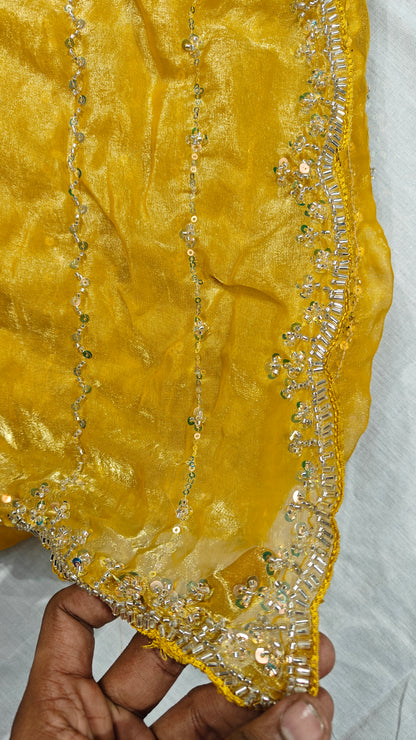 Haldi Gold Soft Space Silk Saree