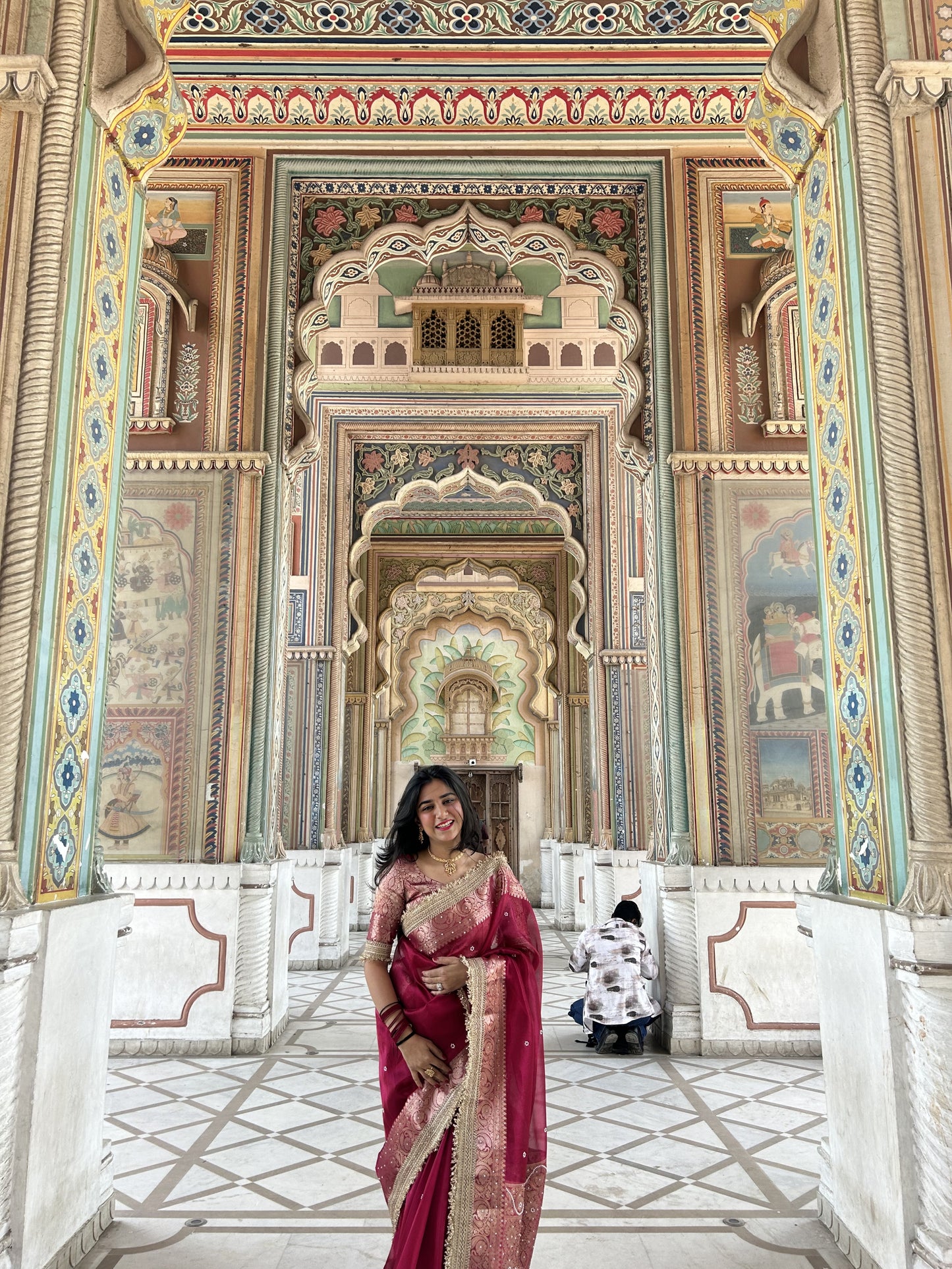 Rani Pink Banarasi Soft Maharani Glass Tissue Silk Saree