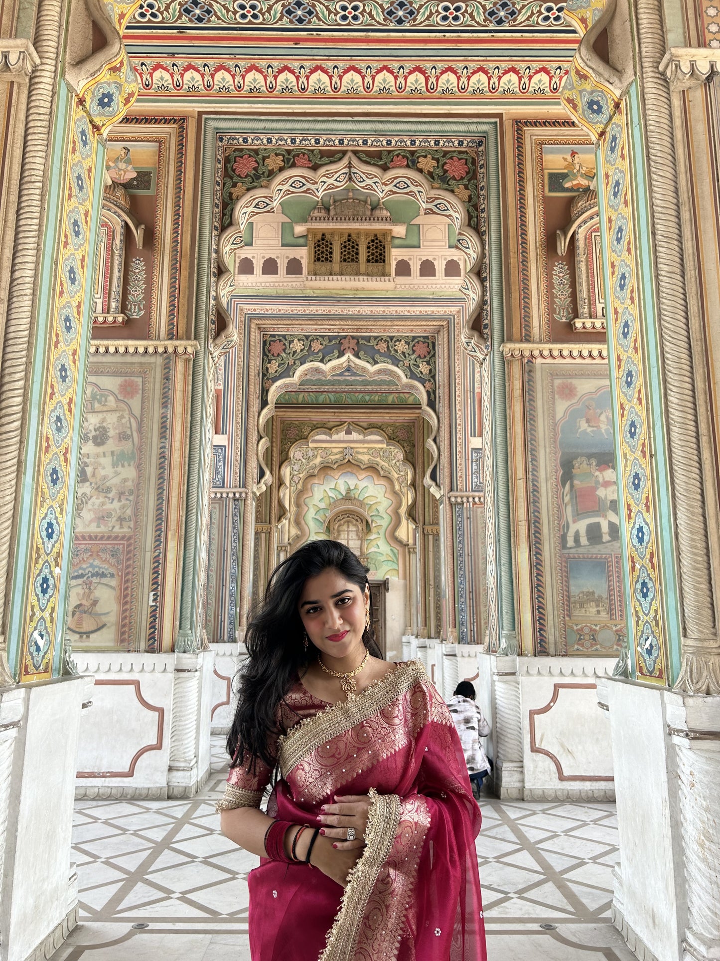 Rani Pink Banarasi Soft Maharani Glass Tissue Silk Saree