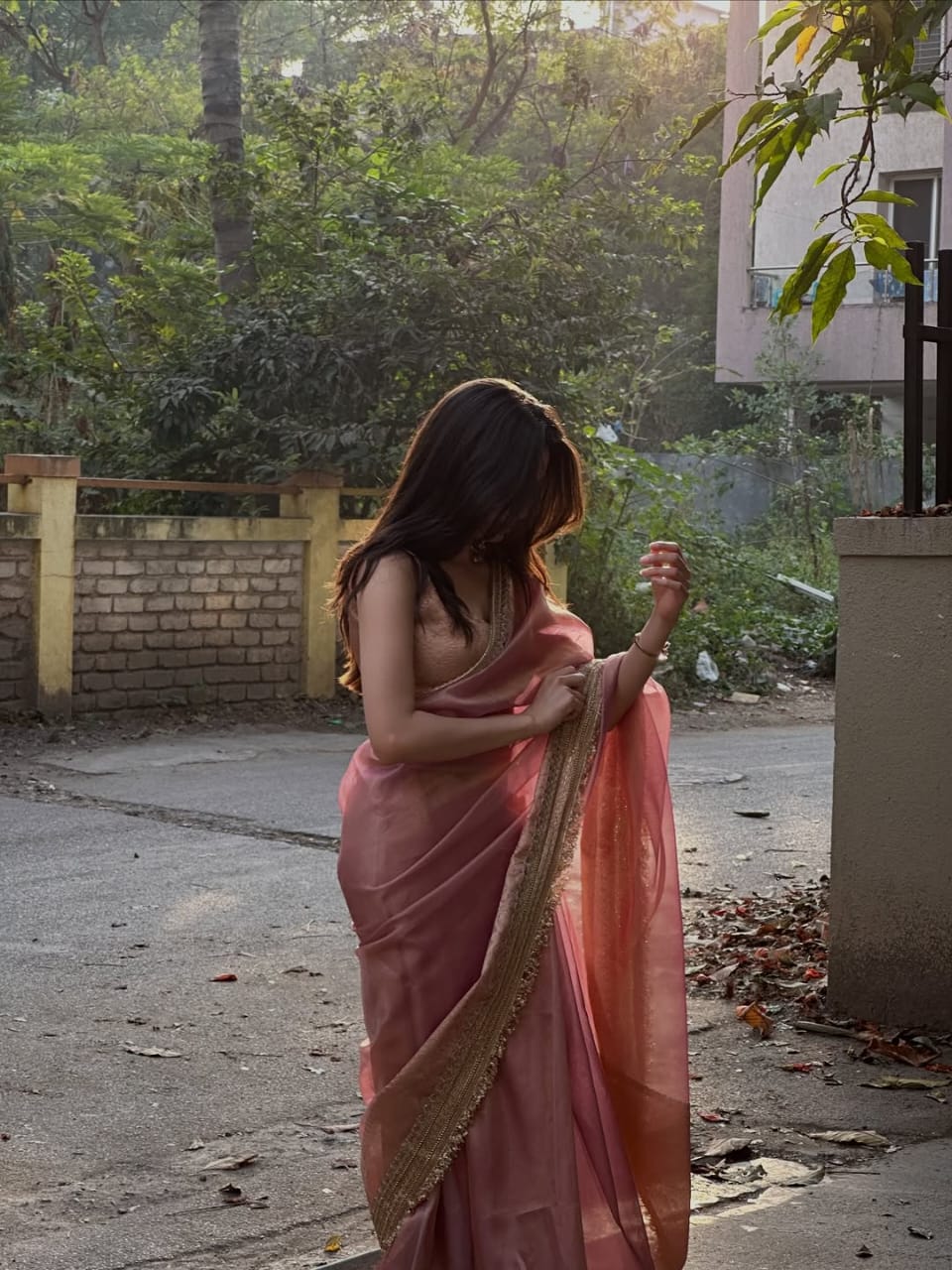 Pink Banarasi Soft Tissue Silk Saree