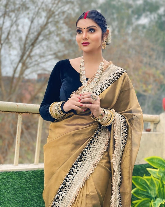 Banarasi Soft Glass Tissue Silk Saree