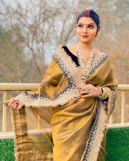 Banarasi Soft Glass Tissue Silk Saree