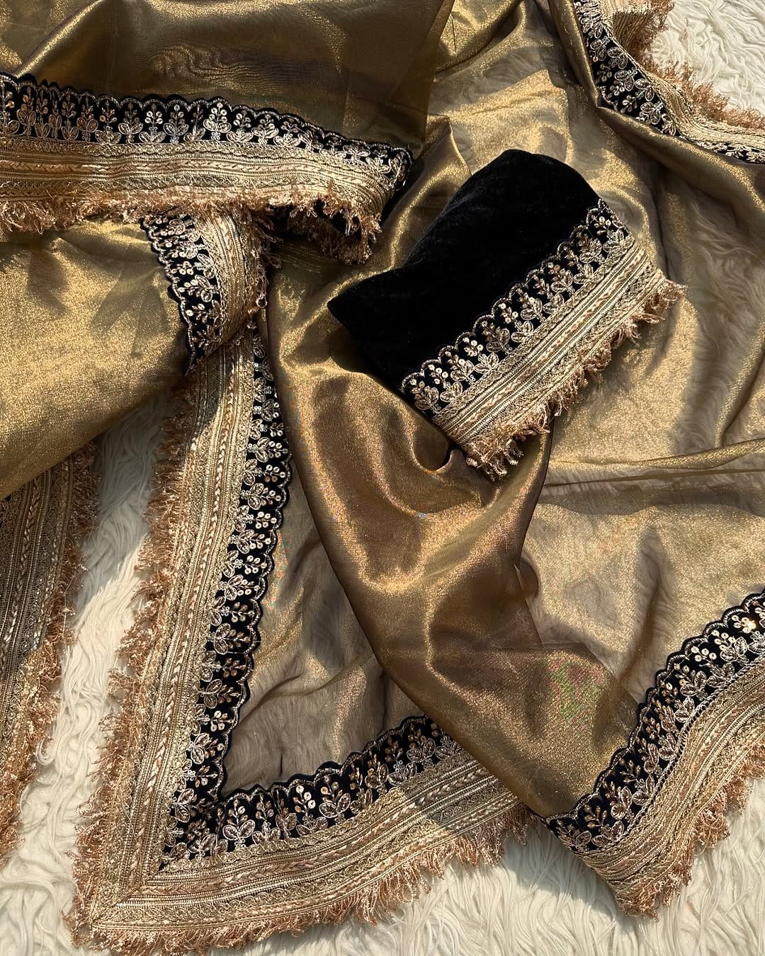 Banarasi Soft Glass Tissue Silk Saree