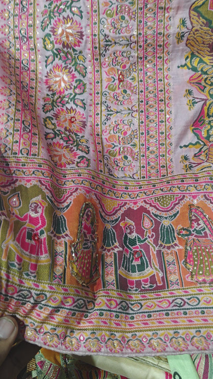 Dusty Pink Rajrang Pashmina Silk Saree